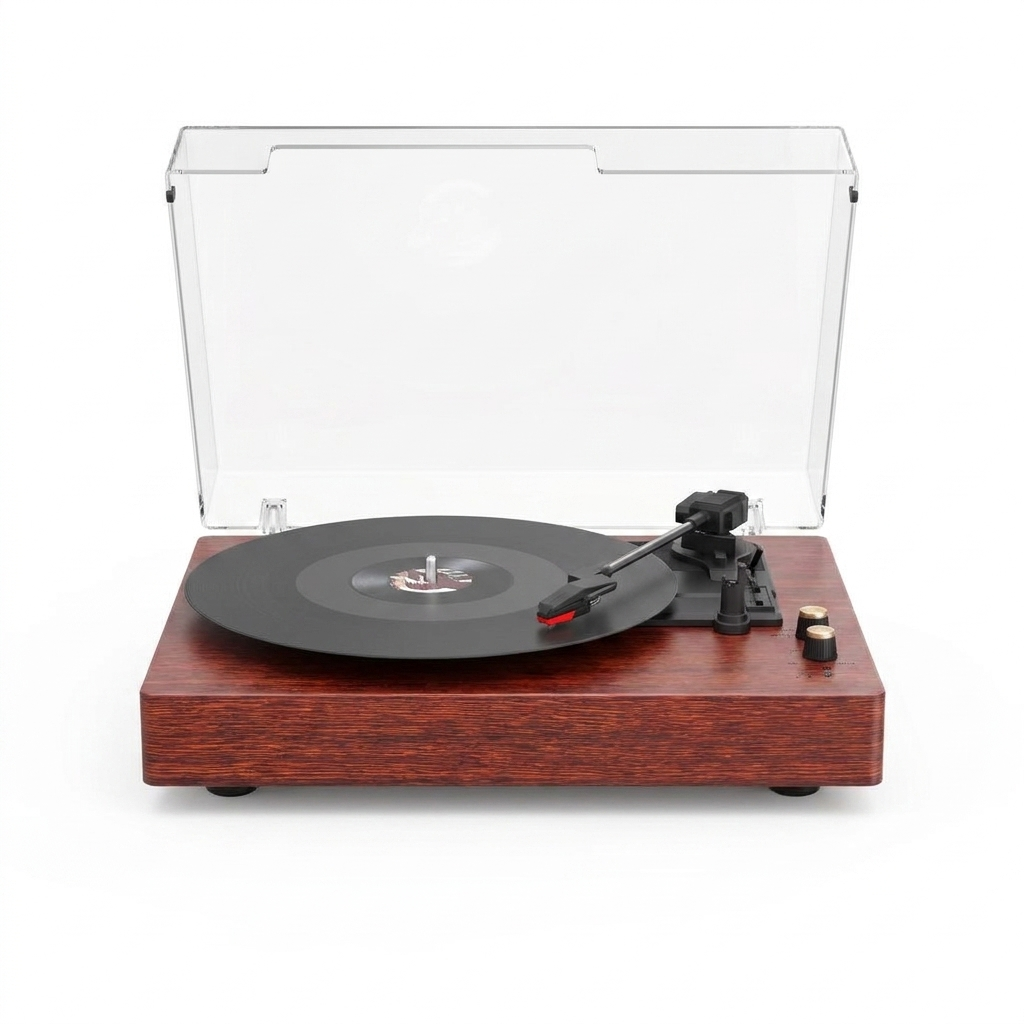 Platine vinyle vintage Vela Bluetooth, 3 vitesses 33/45/78 tours