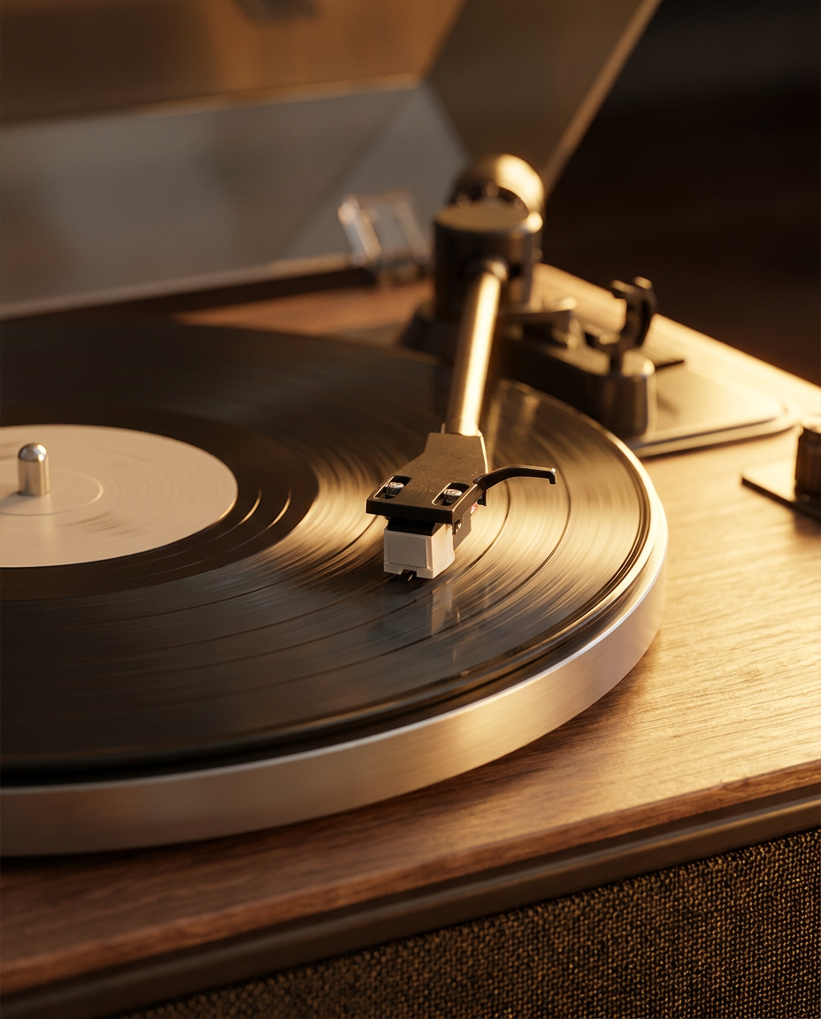 Platine vinyle tout-en-un Aldo Bluetooth, coloris noyer