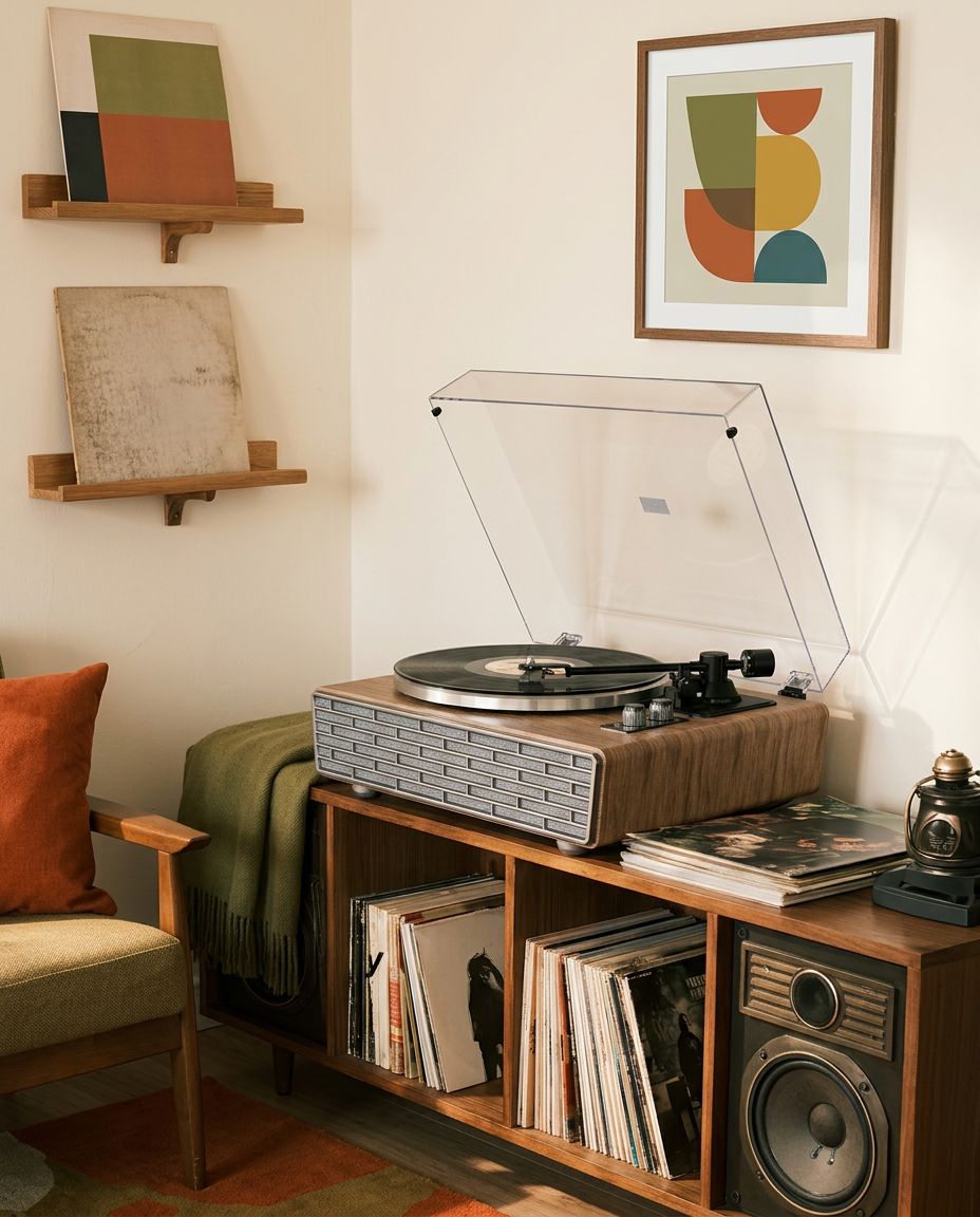 Platine vinyle Mira Bluetooth, 4 haut-parleurs intégrés