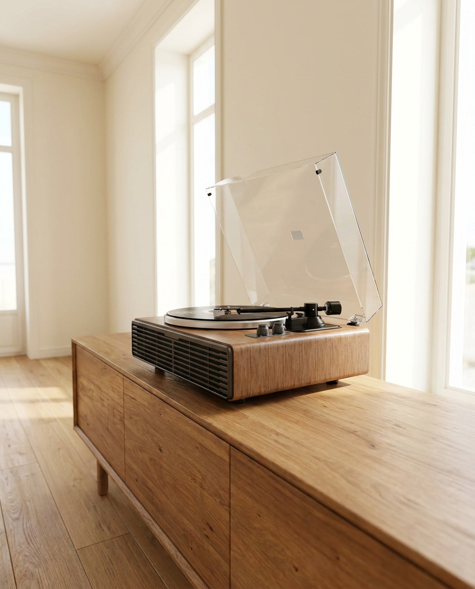 Platine vinyle Riva à entraînement par courroie, Bluetooth