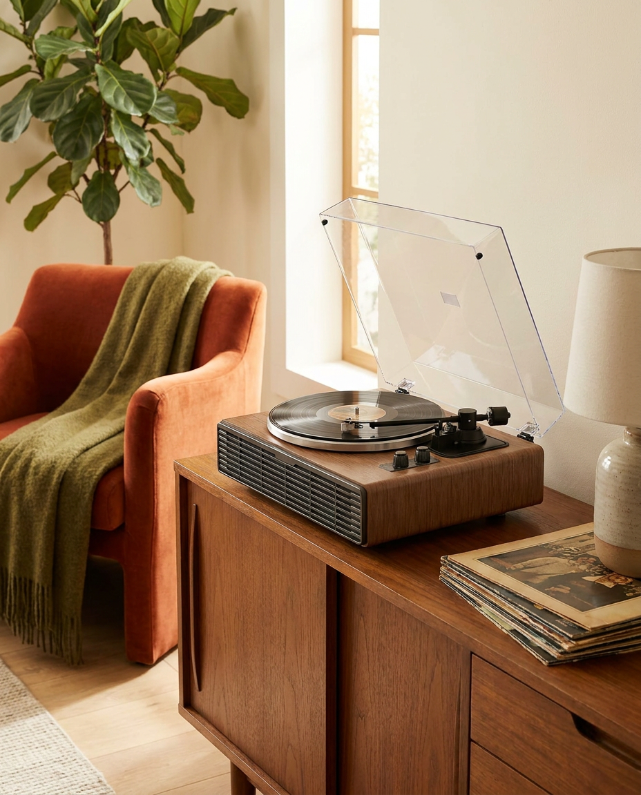 Platine vinyle Riva à entraînement par courroie, Bluetooth