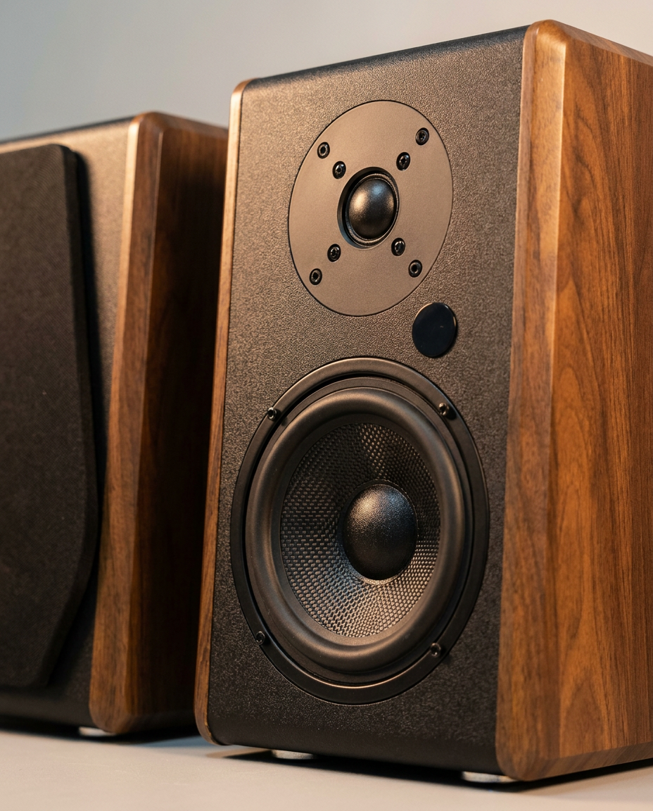 Enceintes S700 120W en bois pour tourne-disque