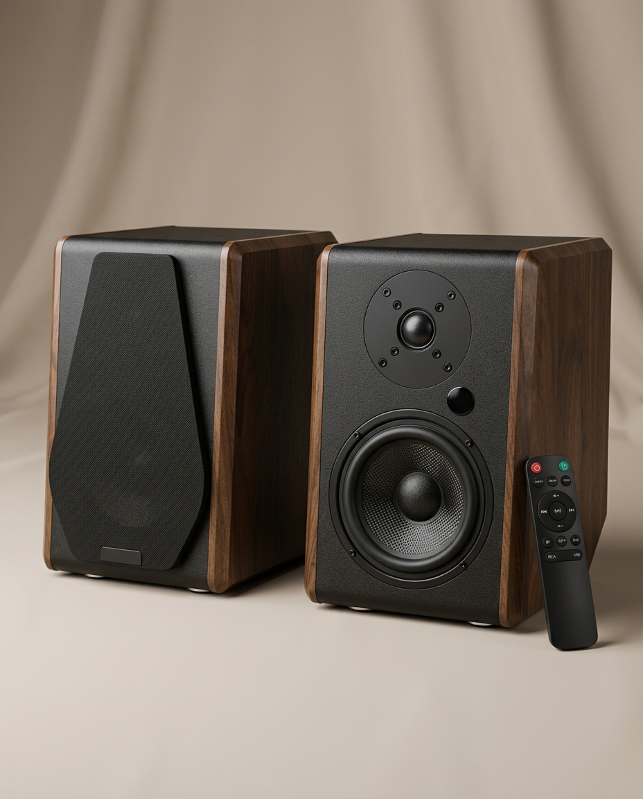 Enceintes S700 120W en bois pour tourne-disque