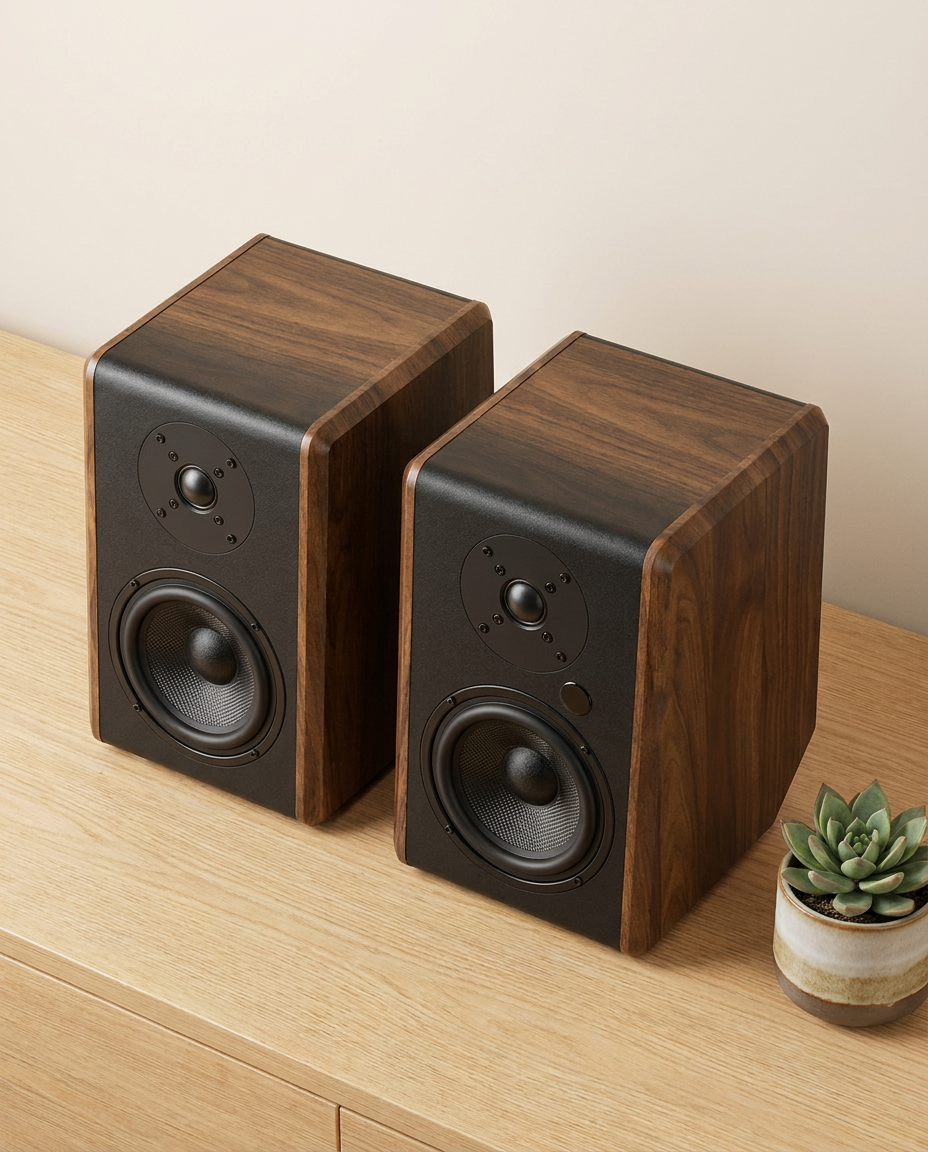 Enceintes S700 120W en bois pour tourne-disque
