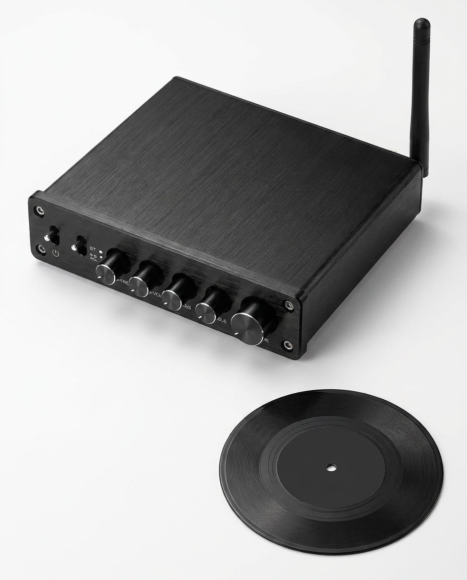Amplificateur A03 2.1 Bluetooth pour tourne-disque et enceintes