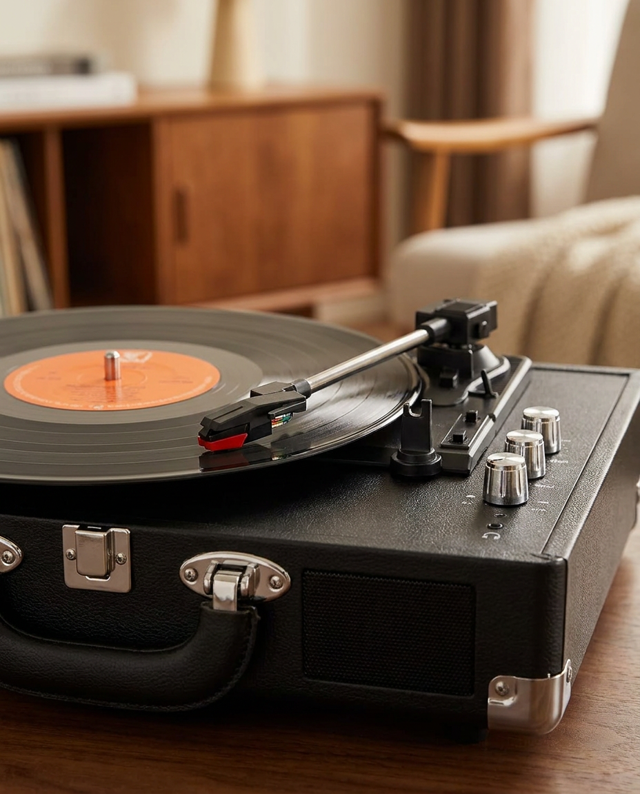 Tourne-disque Onyx, détail bras de lecture